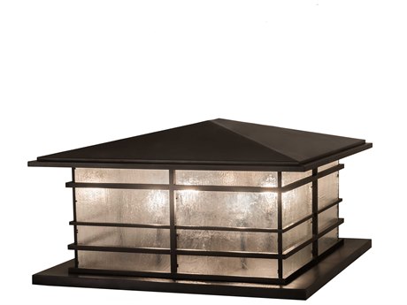 Meyda Glass Outdoor Post Light