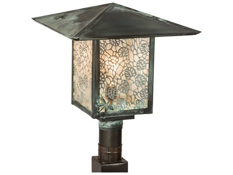 Meyda Glass Outdoor Post Light