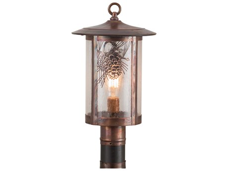 Meyda Glass Rustic Lodge Outdoor Post Light