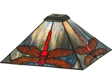 Meyda Prairie Dragonfly Flame Orange 18" Shade