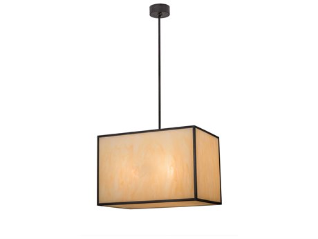 Meyda Quadrato Kessler Chestnut Brown Geometric Pendant