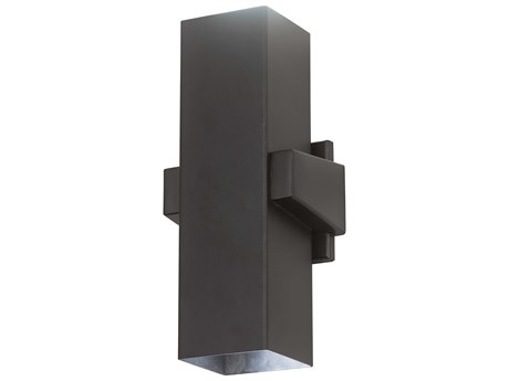 Meyda Quadrato 2-Light Black LED Wall Sconce