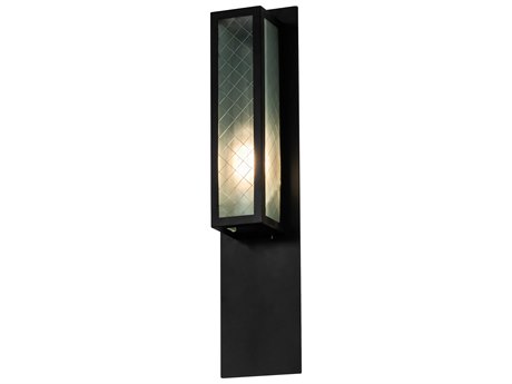 Meyda Quadrato 1-Light Bronze Glass Wall Sconce