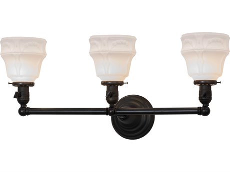 Meyda Revival Garland 3-Light Acid Washed White Vanity Light