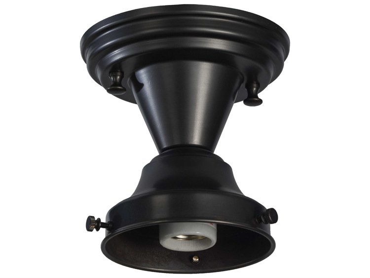 Meyda Revival Schoolhouse Craftsman Brown On Brass Semi-Flush Mount Hardware