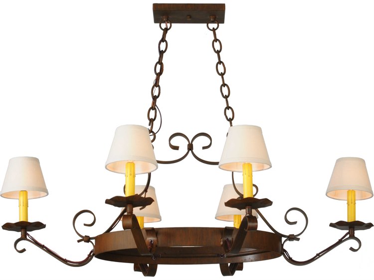 Meyda Rustic 6-Light Brown Empire Chandelier