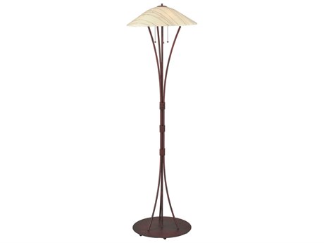 Meyda Metro Fusion Branches Glass Beige Red Floor Lamp