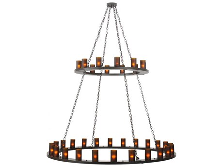 Meyda Loxley 3-Light Bronze Drum Chandelier