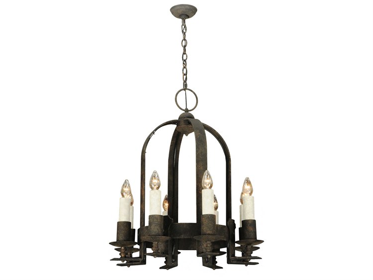 Meyda Rustic 8-Light Brown Candelabra Chandelier