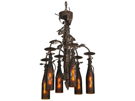 Meyda Tuscan Vineyard 20" Wide 6-Light Bronze Chandelier