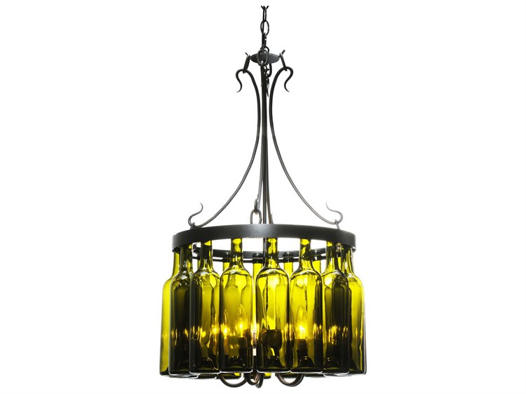 Meyda Tuscan Vineyard 5-Light Black Glass Chandelier