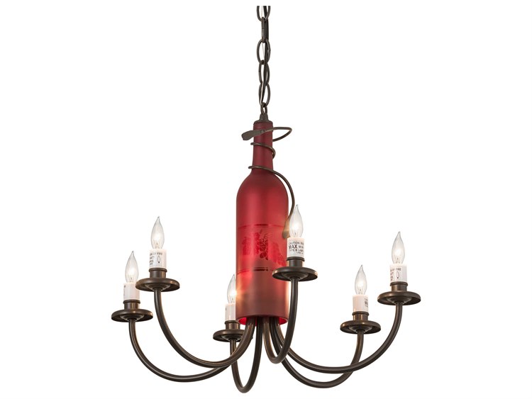 Meyda Tuscan Vineyard 6-Light Bronze Candelabra Chandelier