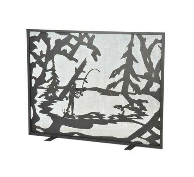 Meyda Fly Fishing Creek Fireplace Screen