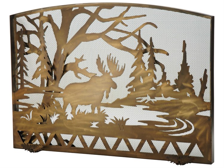 Meyda Moose Creek Arched Fireplace Screen