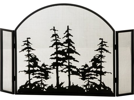 Meyda Tall Pines Arched Folding Fireplace Screen