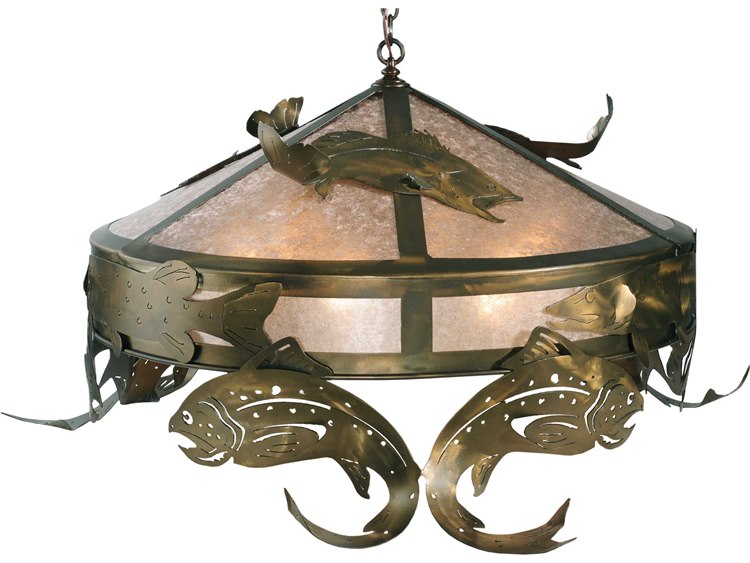 Meyda Catch Of The Day 6-Light Copper Pendant