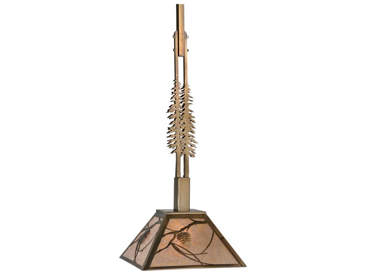 Meyda Rustic 1-Light Copper Geometric Pendant