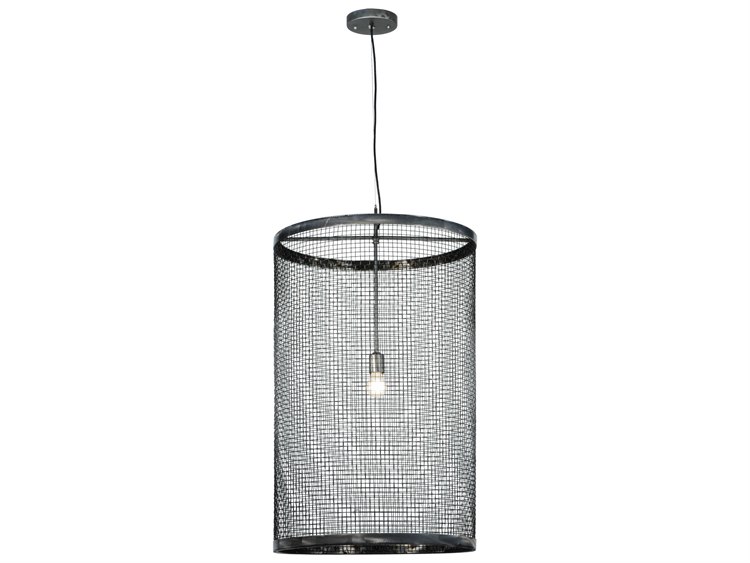 Meyda Rustic 1-Light Black Pendant