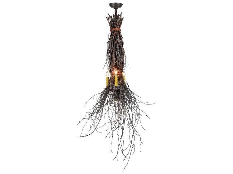 Meyda Twigs 3-Light Bronze Pendant
