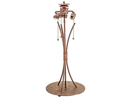 Meyda Wrought Iron Curved Arm Rustic Table Lamp Base