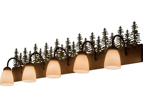 Meyda Tall Pines 5-Light Brown Vanity Light