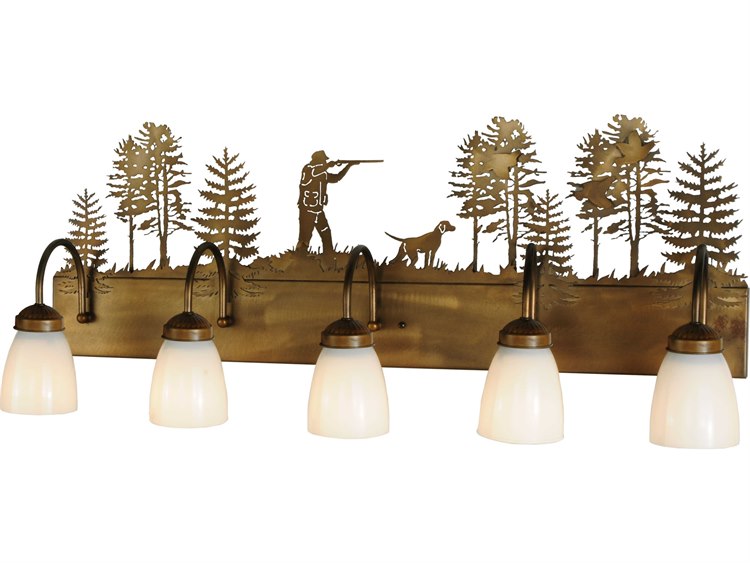 Meyda Rustic 5-Light Copper Vanity Light