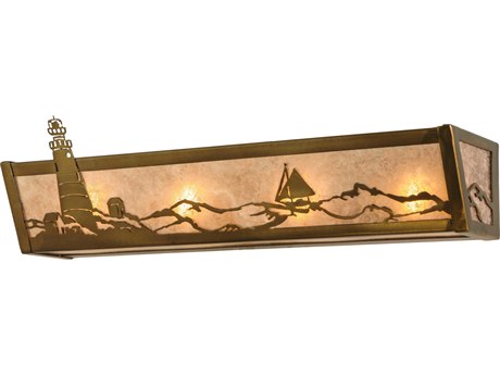 Meyda Lighthouse 24" Wide 4-Light Copper Vanity Light