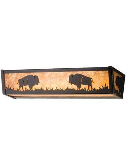 Meyda Rustic 4-Light Brown Vanity Light