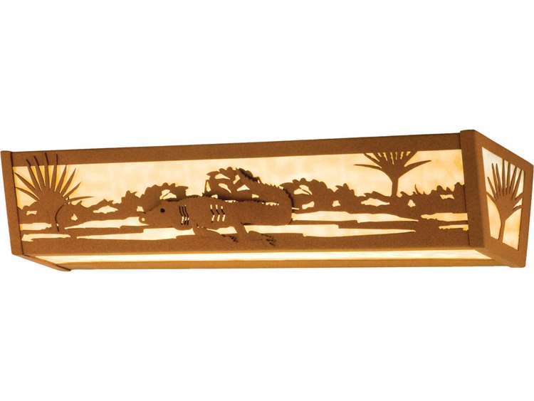 Meyda Rustic 4-Light Red Vanity Light