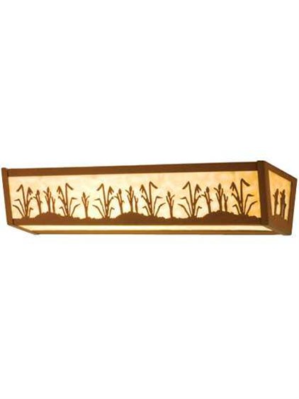 Meyda Rustic 4-Light Red Vanity Light