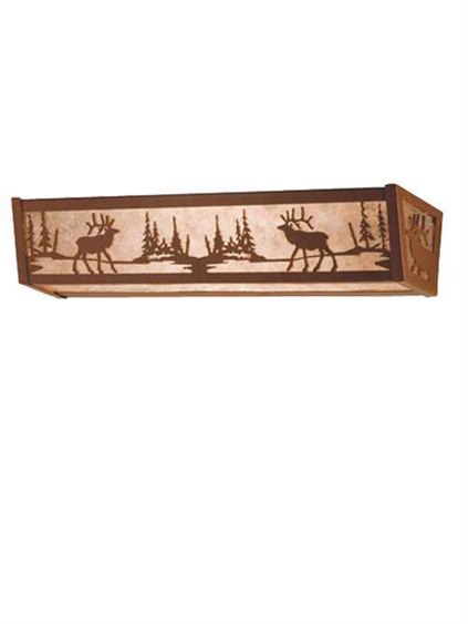 Meyda Rustic 4-Light Red Vanity Light