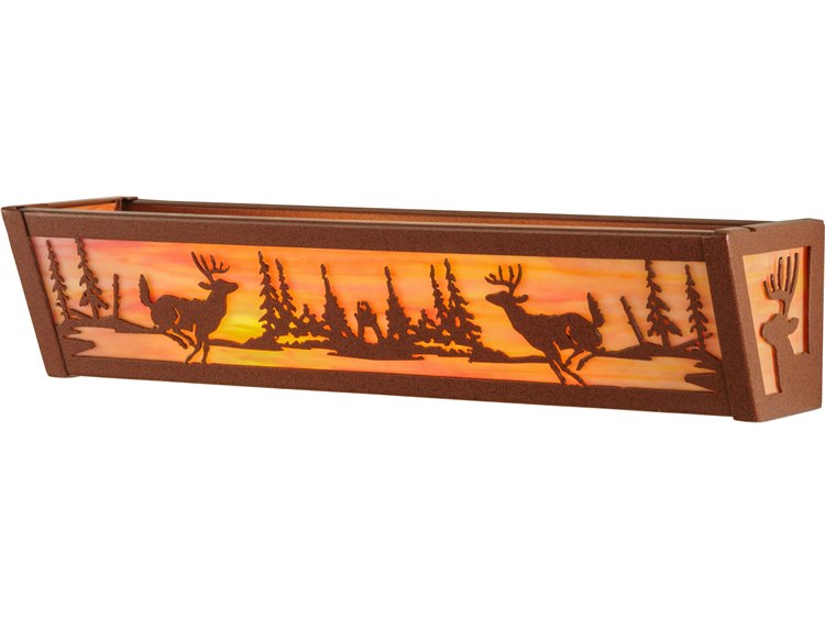 Meyda Rustic 2-Light Red Vanity Light
