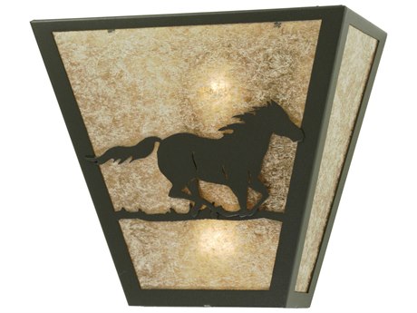 Meyda Wild Horse Right 2 - Light Outdoor Wall Light