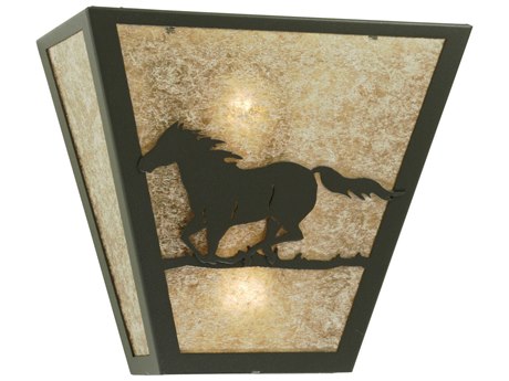 Meyda Wild Horse Left 2 - Light Outdoor Wall Light