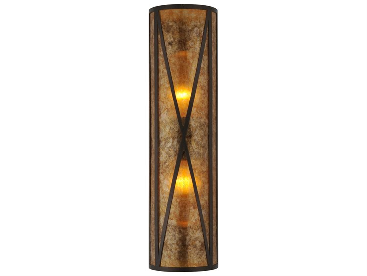 Meyda Rustic 2-Light Bronze Wall Sconce