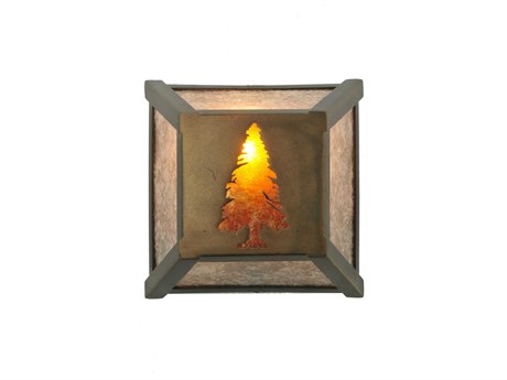 Meyda Rustic 7" Tall 1-Light Red Wall Sconce