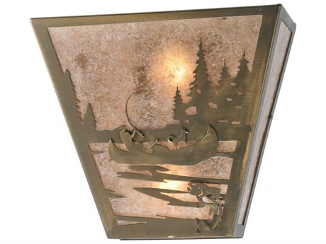 Meyda Rustic 11" Tall 2-Light Copper Wall Sconce