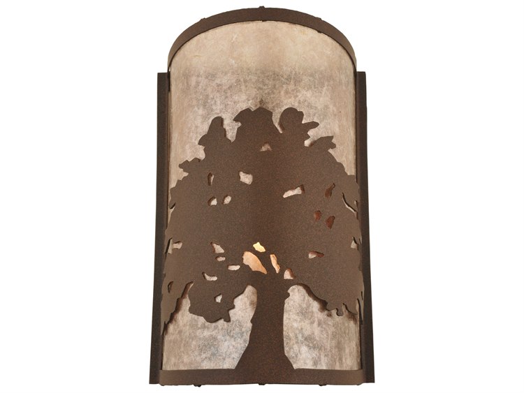 Meyda Rustic 13" Tall 1-Light Brown Wall Sconce