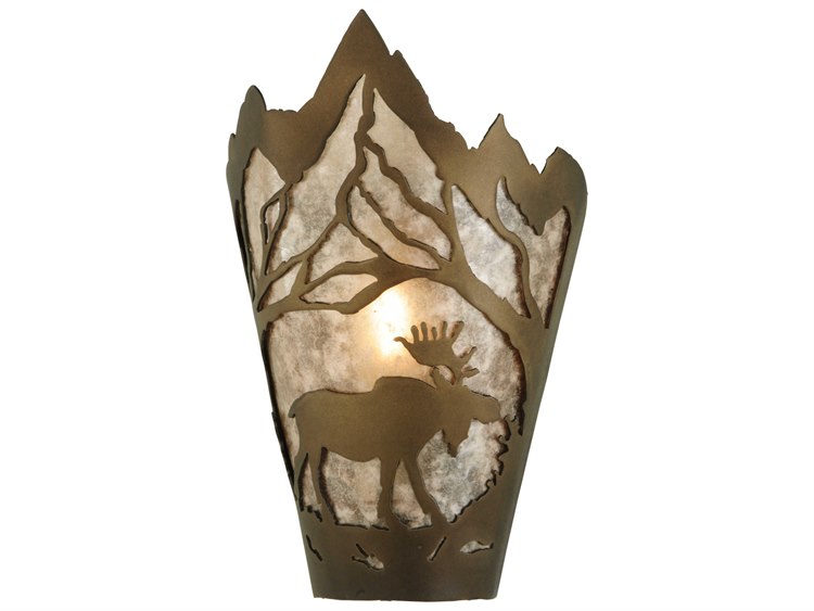 Meyda Moose At Dawn 1-Light Copper Wall Sconce