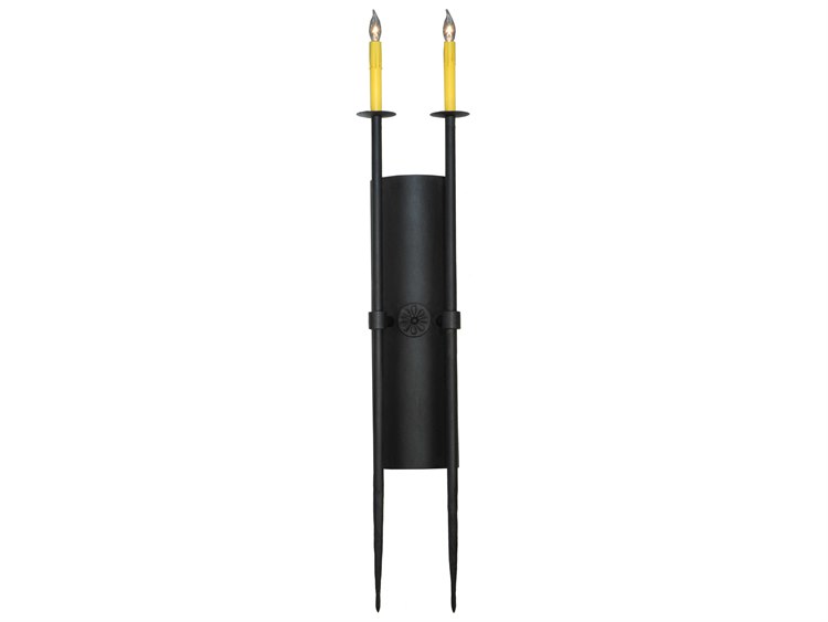 Meyda Warwick 2-Light Black Wall Sconce