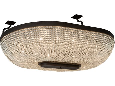Meyda 14-Light Brown Crystal Glass Semi Flush Mount