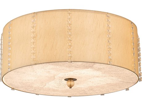 Meyda 6-Light Off White Drum Semi Flush Mount