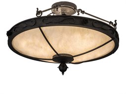Meyda Victorian 3-Light Light Sandstone Semi Flush Mount