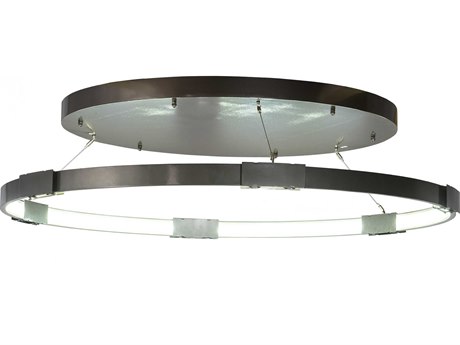 Meyda Anillo Strip Bronze LED Round Semi Flush Mount