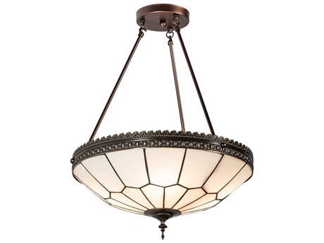 Meyda 11'' Wide Glass Semi-Flush Mount | MY182069