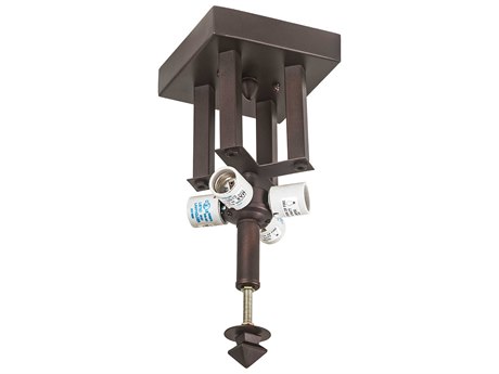 Meyda 4-Light Mahogany Bronze Semi Flush Mount