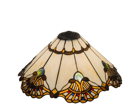 Meyda Shell with Jewels Amber / Beige 20" Shade