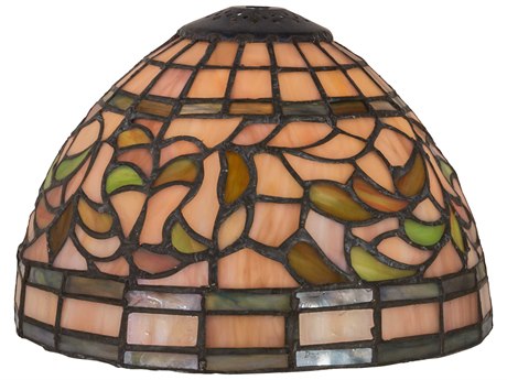 Meyda Tiffany Turning Leaf Pink / Mauve 8" Shade