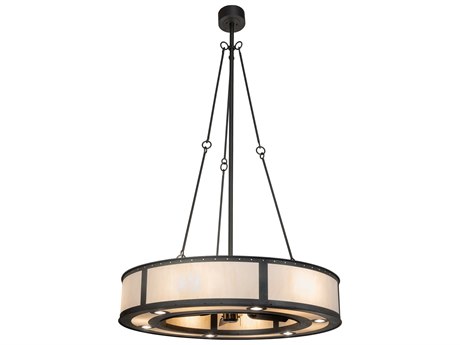 Meyda Smythe Craftsman Black / Grey 1 2 - Light 49" LED Ceiling Fan