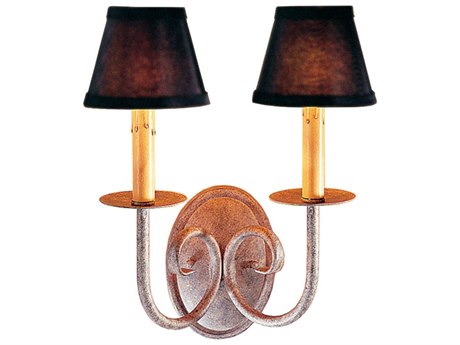 Meyda Squire 2-Light Pate Brown Wall Sconce